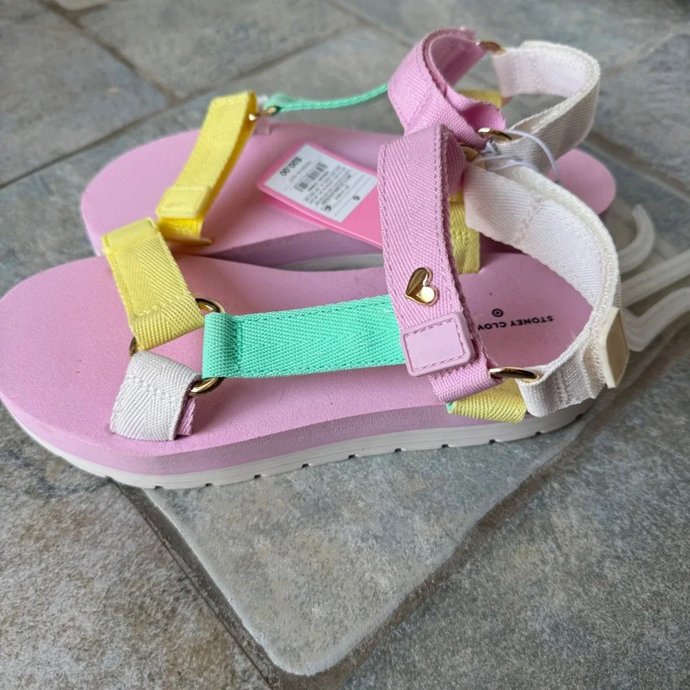 NWT‎ Stoney Clover x Target Colorblock Platform Sandals Size 6 Pastel Y2K Vibes